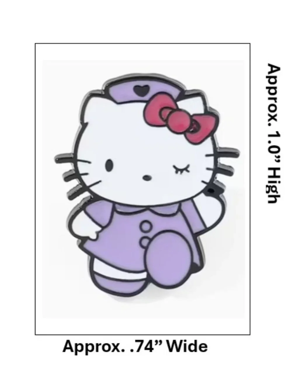 HELLO KITTY‎ “Cute Lil’ Winking Nurse” Enamel Lapel Pin Brooch (NEW & SO CUTE!)